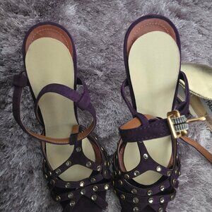 Brand new, never worn Schultz Plum Strappy Heels Size 10M